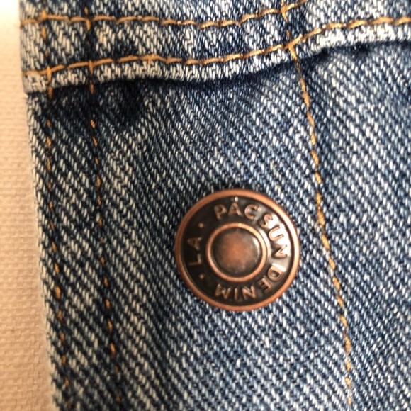 PACSUN DENIM WOMENS LINED FAUX FUR SHERPA JEAN JACKET SMALL WOMENS JEANS - Picture 3 of 16